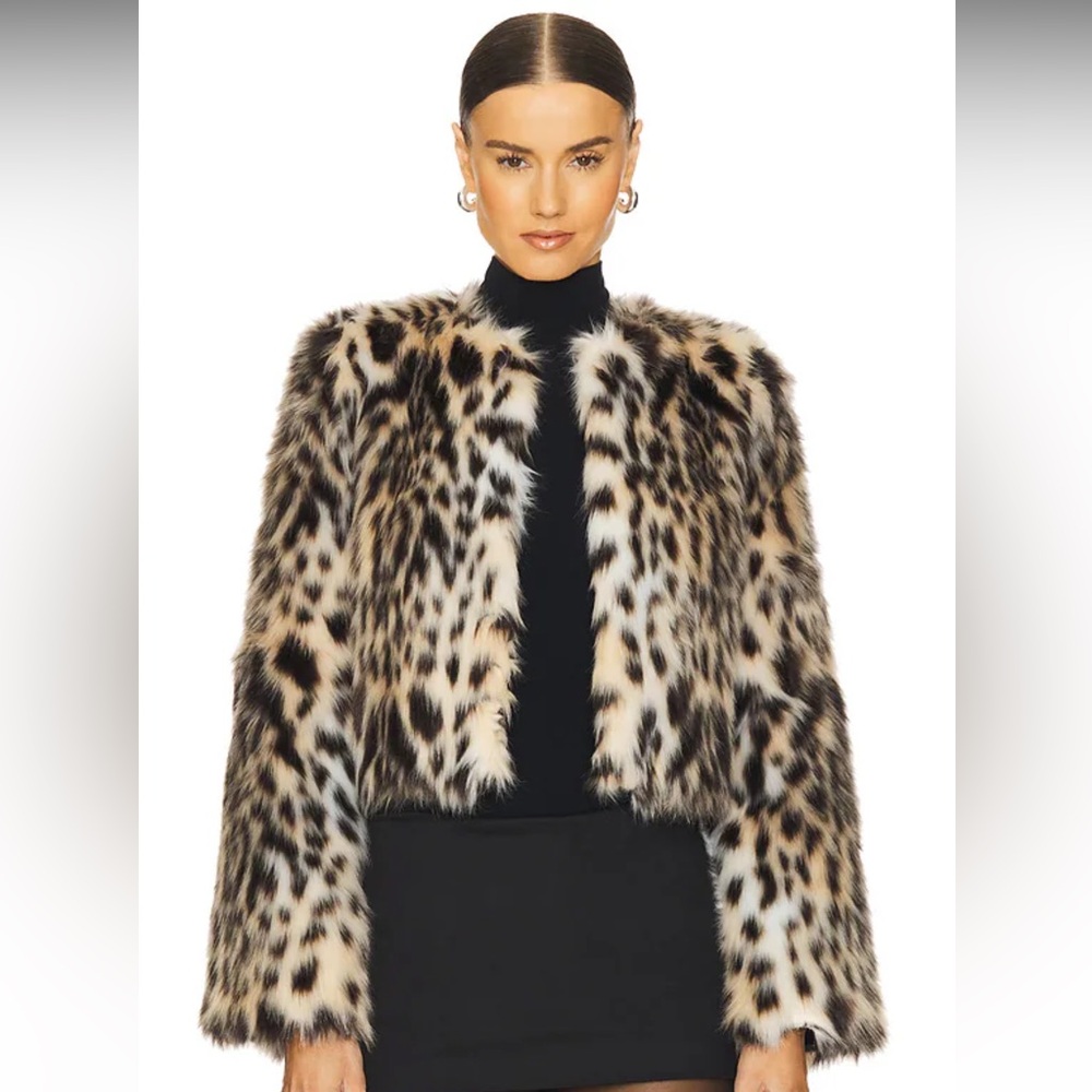 Leopard Print Faux Fur Jacket - never been worn